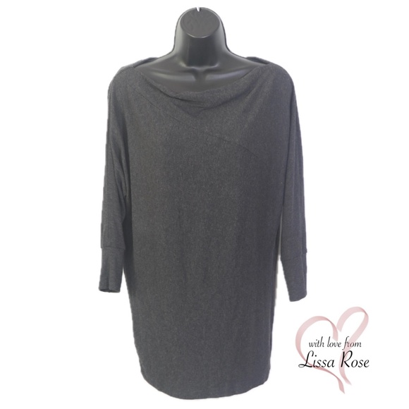 Classic Fitted Tunic Long Off-the-Shoulder Boatneck Cowl-neck Sweater (Bordeaux) - Picture 1 of 3